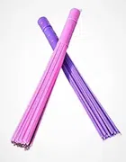 Plastic Sticks Brooms for Bathroom (Multicolor, Pack of 2)