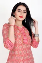 Cotton A-Line Kurti with Pant 