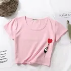 Printed Crop T-shirt for Women 
