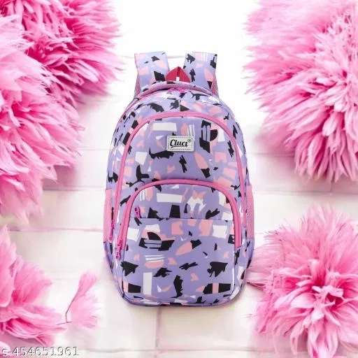 Polyester Backpack Bag, Purple