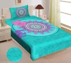 Cotton Single Bedsheet with Pillow Cover 