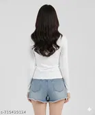 Lycra Top for Women, White 