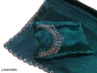 Jimmy Choo Solid Saree for Women, Teal 