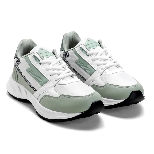 Sports Shoes for Men, Olive & White (10)