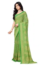 Georgette Printed Saree for Women 