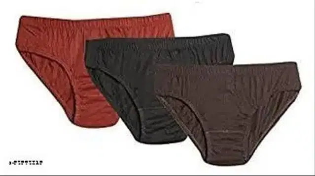 Cotton Blend Briefs for Women (Multicolor, L)