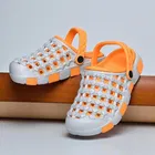 Clogs for Men, Orange & White 