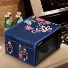 Crosmo Flower Print Knitted Microwave Oven Cover 95x20cm (Pack of 1)