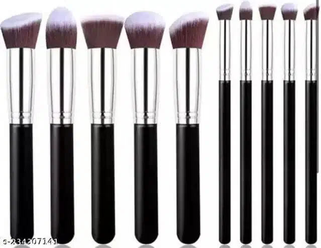 Premium Makeup Brushes (Multicolor, Set of 10)