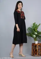 Rayon Embroidred Anarkali Kurti for Women 