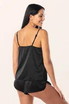 Satin Solid Babydoll for Women 