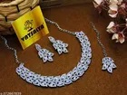 White Diamond Colour Kundan Rhodium plated Jewellery for Women 