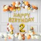 Multicolor Theme 2nd Birthday Balloon Decoration Kit , Multicolor, Pack Of 58