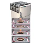PVC Fridge Top Cover with 4 Pcs Shelf Mat 