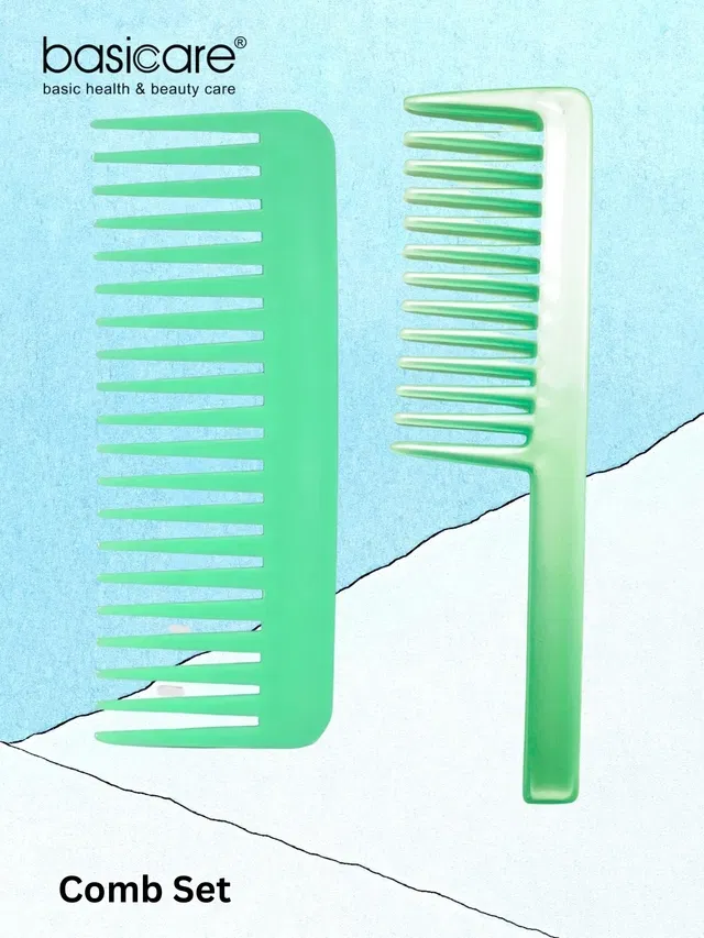 Basicare  Wide Tooth Detangling Comb Pack of 2