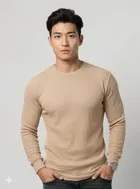 Polyester Textured Round Neck T-shirt for Men, Multicolour, Pack of 2 