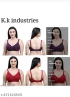 Cotton Blend Padded Bra for Women, Pack of 2 