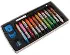 DOMS Bi-Color Wax Crayons with free Sketch pen, Eraser & Sharpener 
