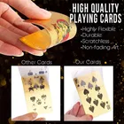 Gold Deck of Waterproof Cards, Flexible PVC Plastic Gold Playing Cards Premium Poker Cards, Gold Waterproof Playing Cards, Washable Flexible Use for Party and Game 