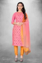 Cotton Slub Unstitched Dress Material for Women 