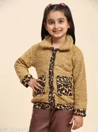 Woolen Solid Jackets for Boys & Girls (Brown, 1-2 Years)