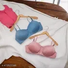 Cotton Solid Bra for Women & Girls, Multicolour, Pack of 3 