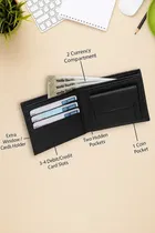 Black Wallet for Men With Detachable Card Holder