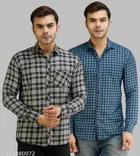 Cotton Blend Checked Shirts for Men, Multicolor 