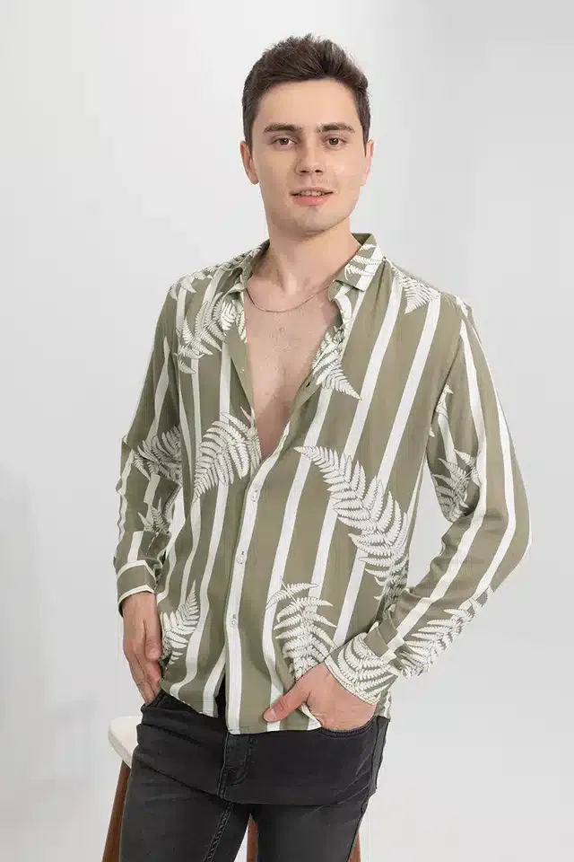 Printed Shirt for Men (Multicolor, XL)