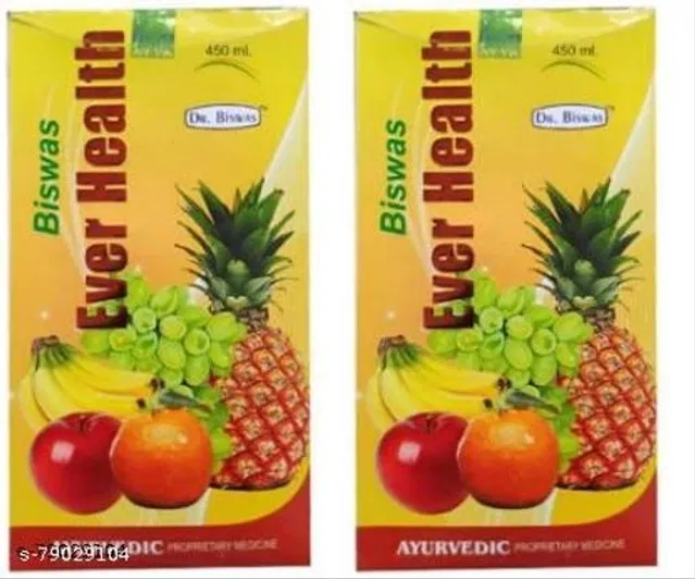 Dr. Biswas Ever Health Tonic For Weakness, Weight Loss, Insomnia, Loss Of Appetite 450Ml(Pack Of 2)