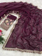 Chiffon Woven Design Saree for Women 