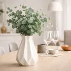 Geometric vase Plastic Indoor Planter White