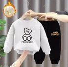 Hosiery Cotton Full Sleeves T-Shirt with Pant Clothing Set for Kids 