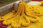 Plastic Artificial Marigold Flowers Garlands 