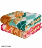 Fleece Blanket (Multicolor, 90x60 inches) (Pack of 2)