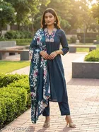 Printed A-line Kurta Set for Women 