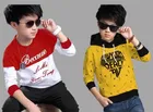 Combo of Cotton Round Neck Printed T-Shirt & Hoodie for Boys 