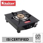 Khaitan 1 Burner BP-JIO Black Glass Manual Gas Stove  