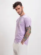 Round Neck Back Print T-Shirt for Men 