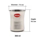 Steel Damru Glass, 300 ml, Pack of 1