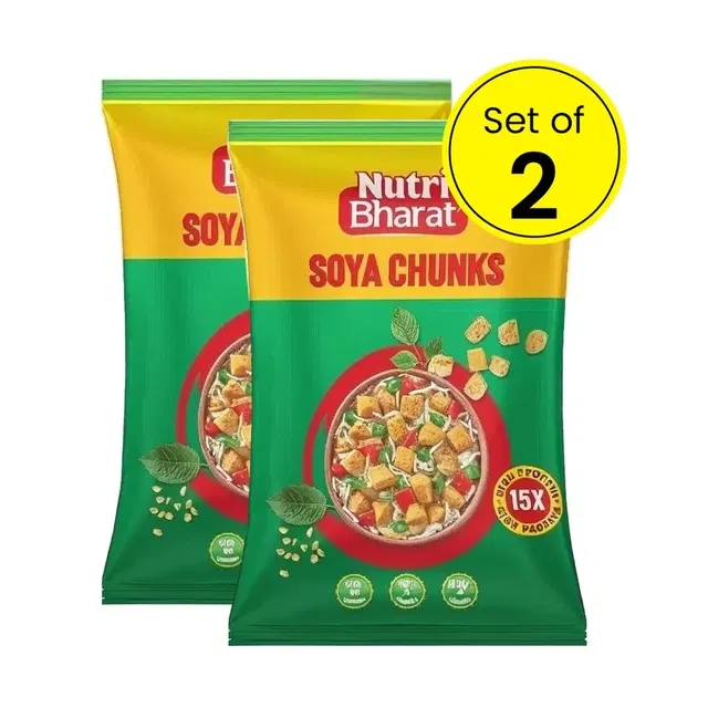 न्यूट्री भारत सोया चंक्स 2X250 g (सेट ऑफ़ 2)