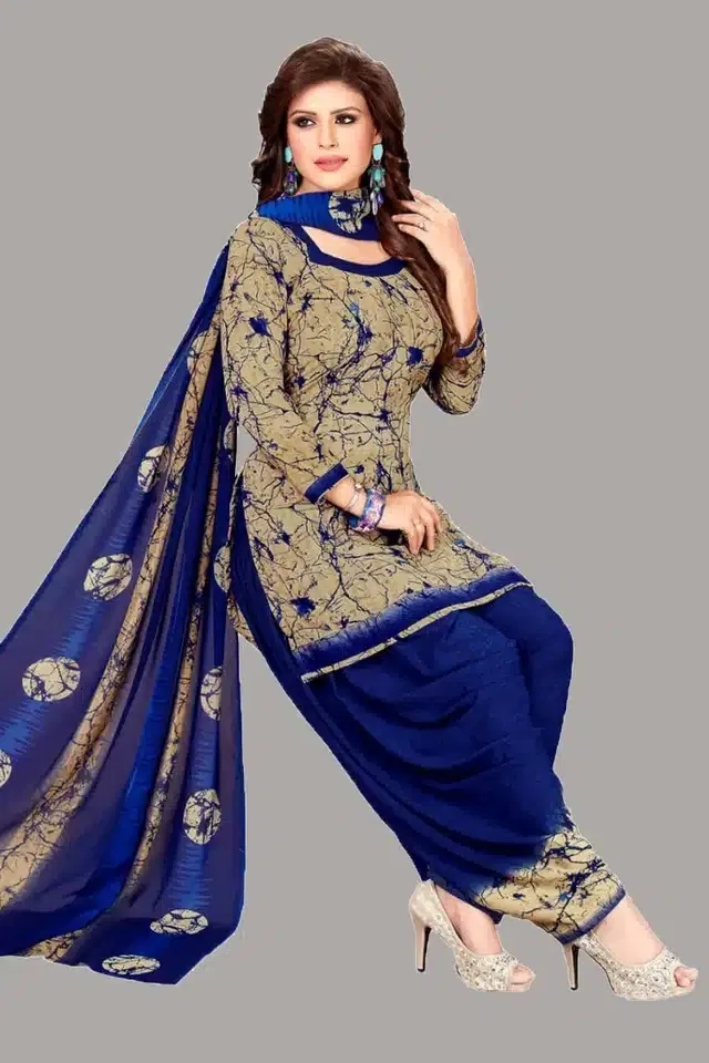 Unstitched Dress Material for Women & Girls (Blue)