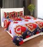 Polycotton 88x88 Inch Bedsheet with 2 Pillow Cover 