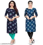Crepe Printed Kurti for Women 