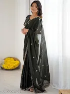 Embroidered Star Georgette Saree for Women 