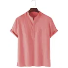 Trendy Cotton Half Sleeves Short Kurta For Men 