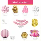 Barbie Theme 8th Birthday Balloon Decoration Kit For Kids, Multicolor, Pack Of 67