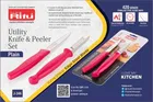 Ritu Stainless Steel 2 Pc Kitchen Utility Knike & Peeler Set 