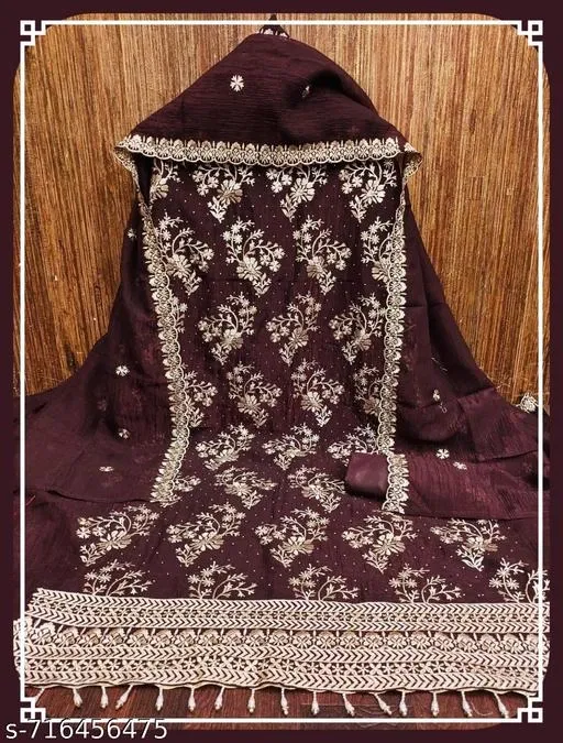 Georgette Punjabi/All Over Suits Semi-Stitched Suits for Women (Multicolor, Un Stitched)