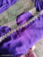 Georgette Saree for Women, Purple 
